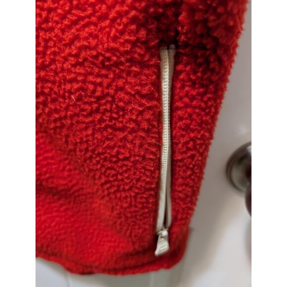 Rowdy Gentleman Vest Men's XXL Red Cream Fleece 1/4 Zip Hiking Outdoors Preppy - Picture 4 of 11